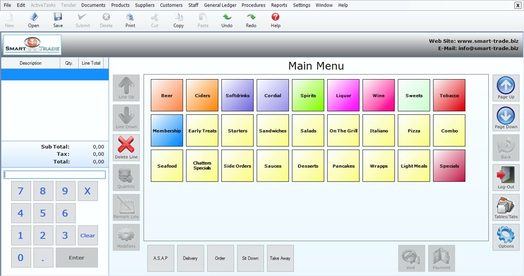 Restaurant POS Touch Screen