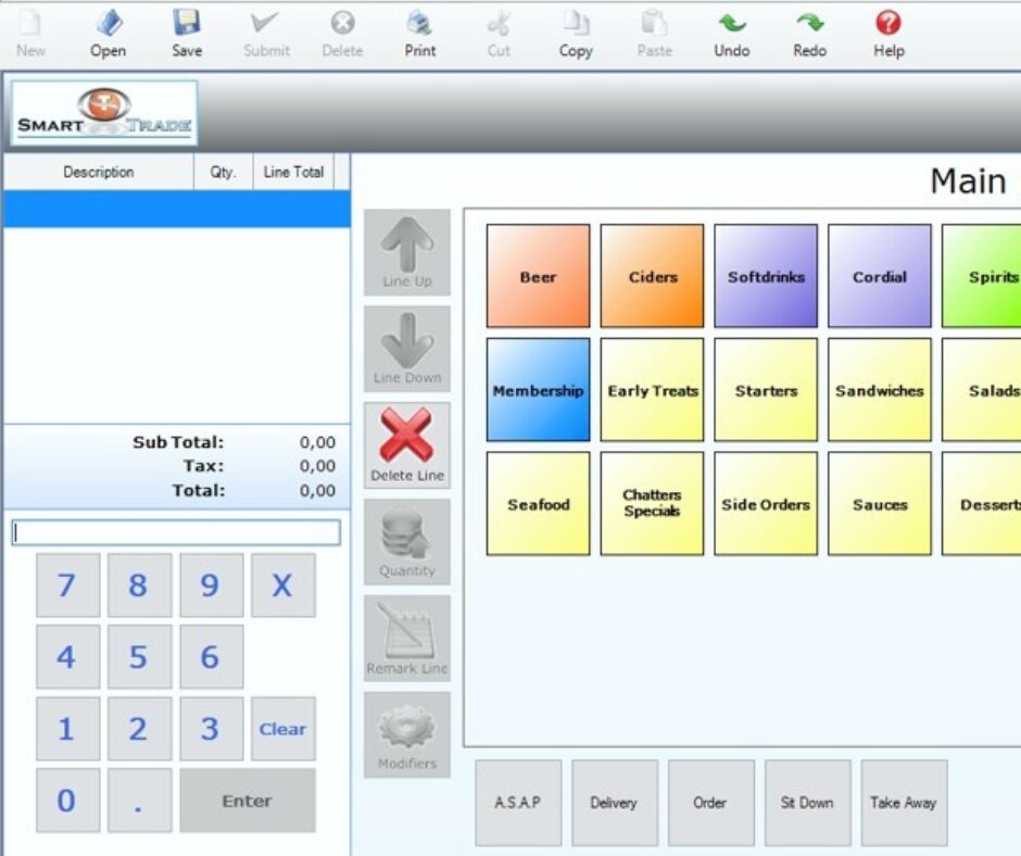 Restaurant environment image for KeyWord Smart-Trade POS page